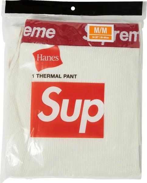 Брюки Supreme x Hanes Thermal Pant (1 Pack) 'Natural', кремовый