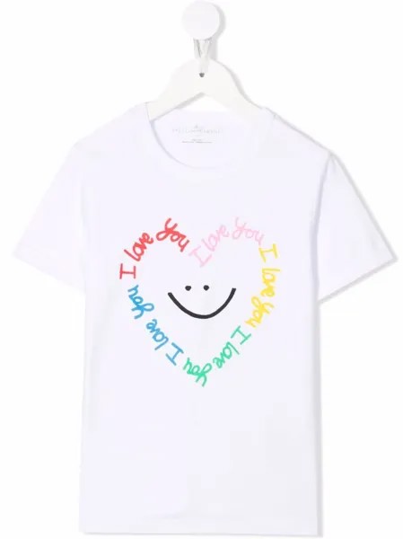 Stella McCartney Kids футболка с принтом Smile Heart