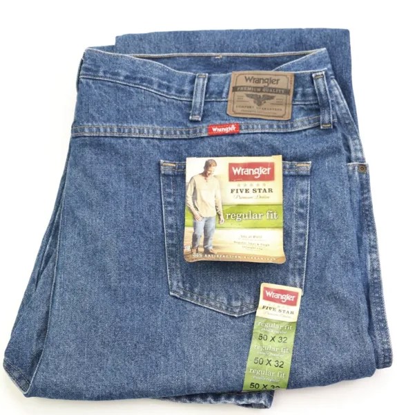 Мужские джинсы прямого кроя Wrangler Five Star Premium, размер W50 L32, новинка