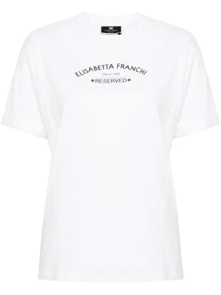 Elisabetta Franchi футболка с логотипом, белый
