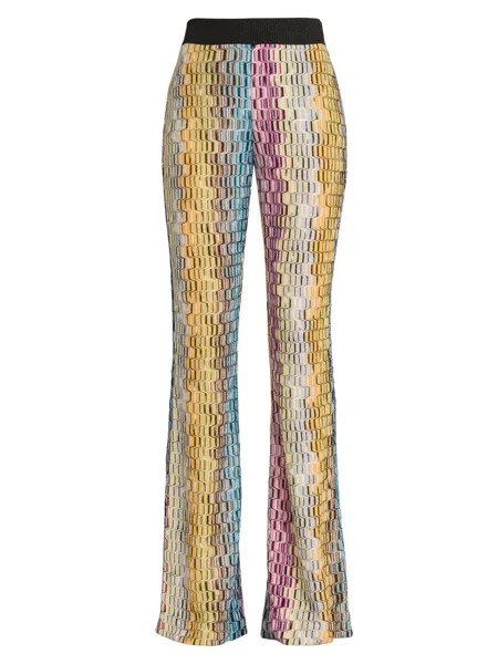 Трикотажные брюки с геометрическим рисунком Missoni, разноцветный