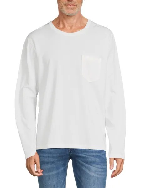 Хлопковая футболка с длинными рукавами Пима Billy Reid, белый