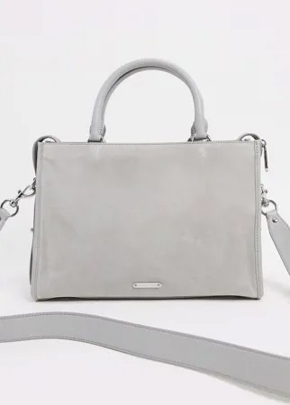 Белая кожаная сумка сэтчел на молнии Rebecca Minkoff-Белый