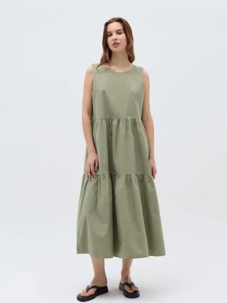 Длинное ярусное платье без рукавов Hybrid, цвет pistachio green