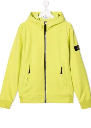 Stone Island Junior куртка с капюшоном и нашивкой-логотипом