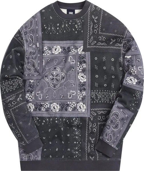 Толстовка Kith Deconstructed Bandana Crewneck 'Black', черный