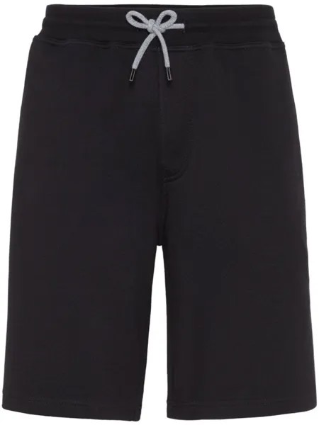Brunello Cucinelli шорты-бермуды прямого кроя, черный