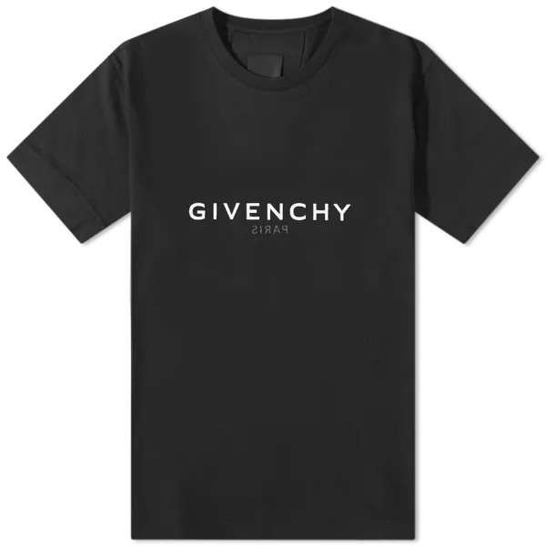 Футболка с обратным логотипом Givenchy Paris, черный