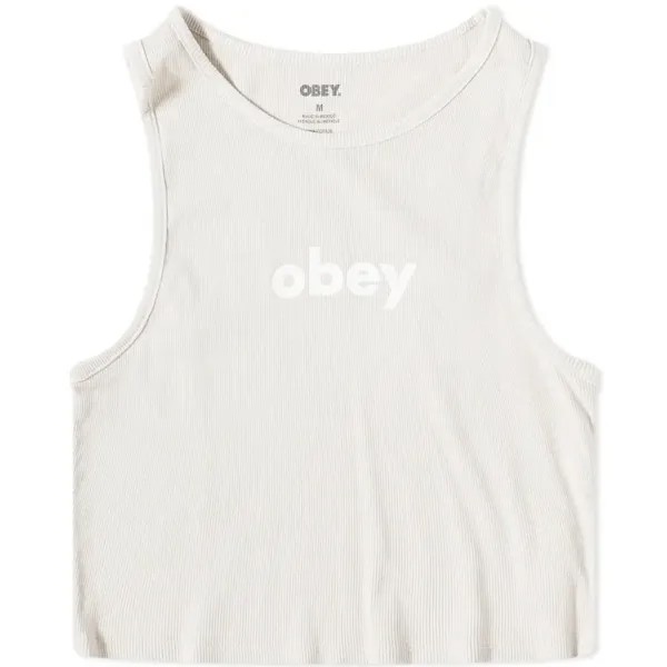 Топ Obey Lower Case Logo Tank, серый