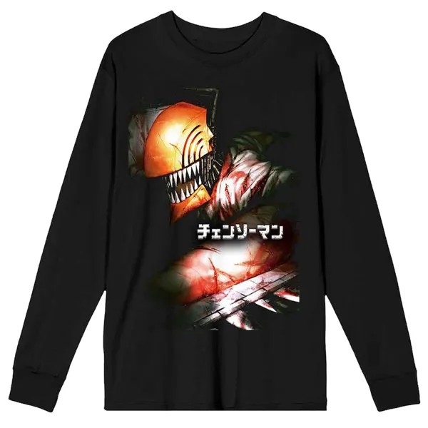 Футболка с длинным рукавом BIOWORLD Chainsaw Man, черный