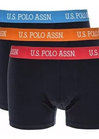 U.S. POLO ASSN. Набор трусов боксеры, профилированный гульфик, 3 шт., размер XL, темно-синий