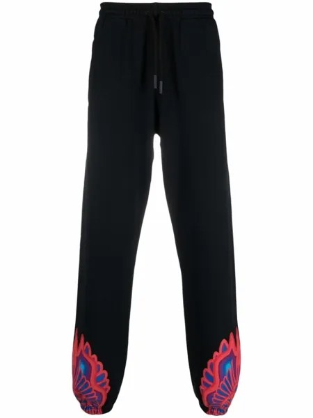 Marcelo Burlon County of Milan джоггеры с кулиской и принтом Wings, черный