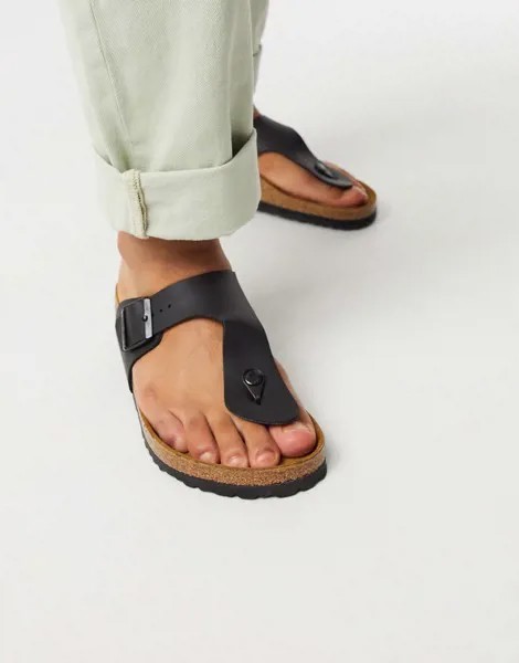 Черные сандалии Birkenstock ramses birko-flor-Черный