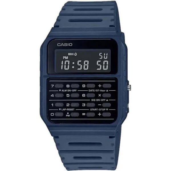 Мужские электронные наручные часы синие   CASIO Uhr CA-53WF-2BEF
