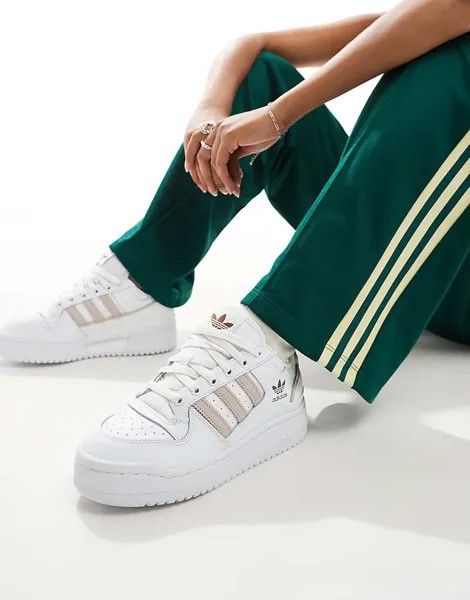 Adidas Originals – Forum Bold – Спортивная обувь в белом и коричнево-сером цвете