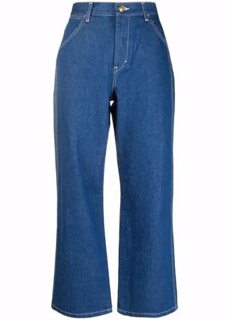 Tory Burch укороченные джинсы с завышенной талией