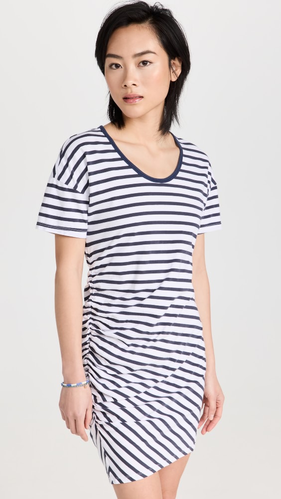 Платье SUNDRY Stripe T-Shirt, белый
