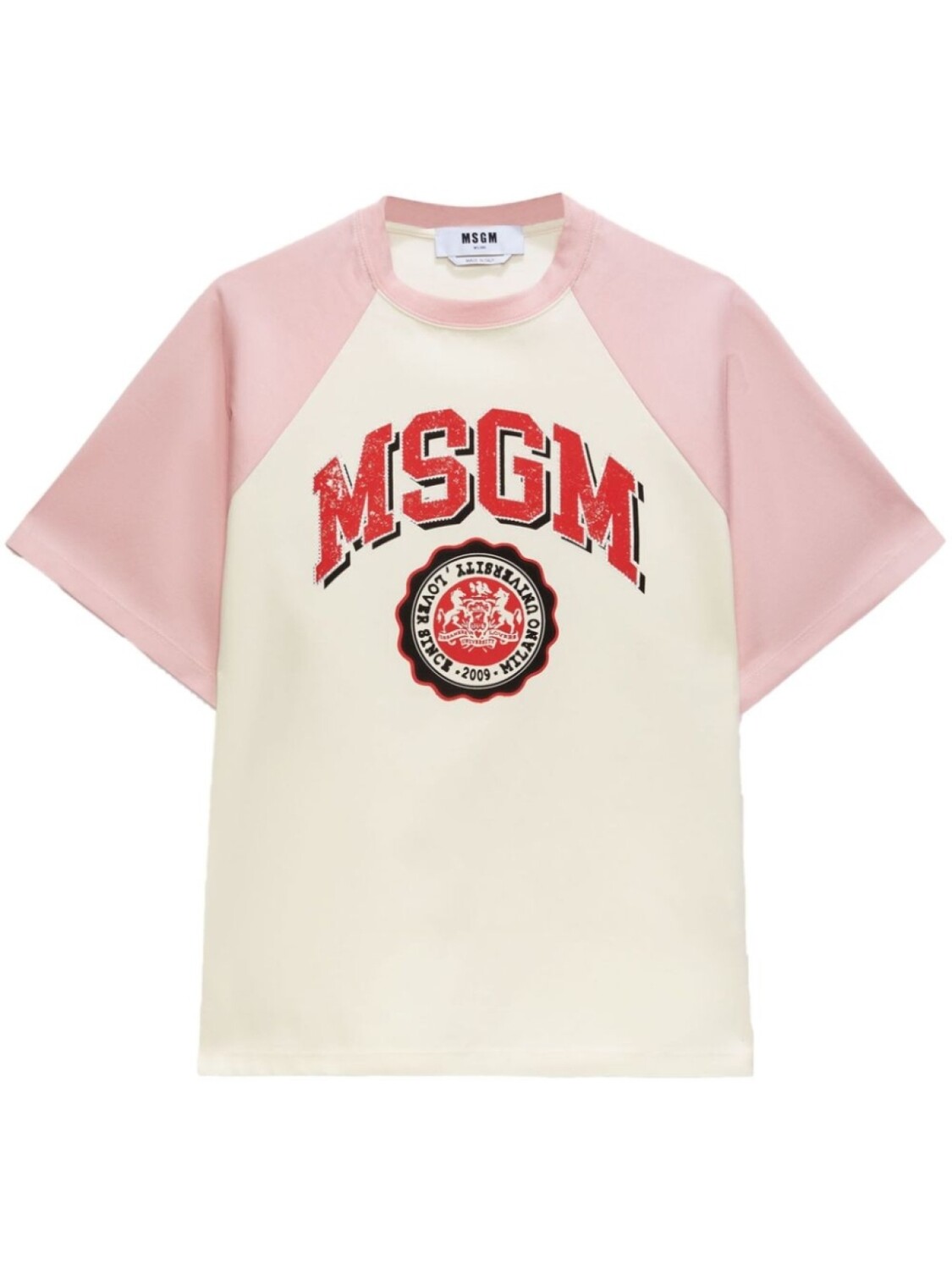MSGM футболка с логотипом, нейтральный цвет