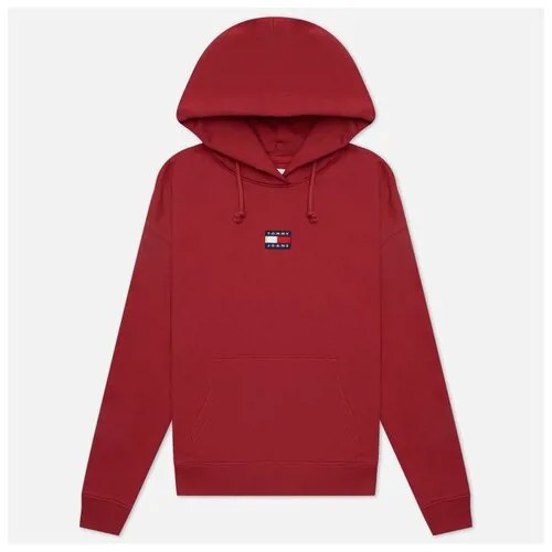 Женская толстовка Tommy Jeans Tommy Center Badge Hoodie красный , Размер XS