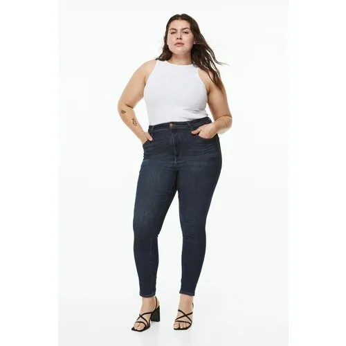 Высокие джинсы скинни H&M+ True To You - темно-синий - 3XL