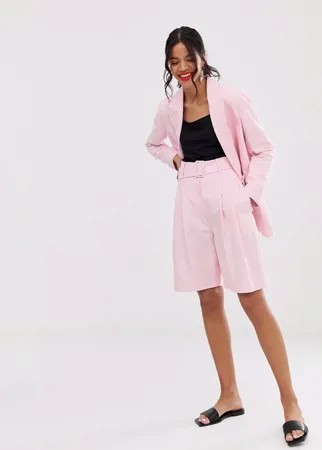 Розовые комбинируемые шорты с добавлением льна & Other Stories-Розовый