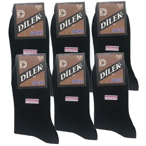 Носки DILEK Socks, 6 пар, размер 39-42, черный