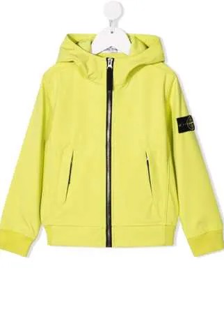 Stone Island Junior куртка с капюшоном и нашивкой-логотипом