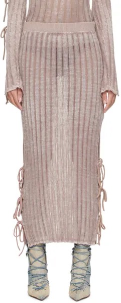 Розовая длинная юбка со вентилируемой юбкой Acne Studios