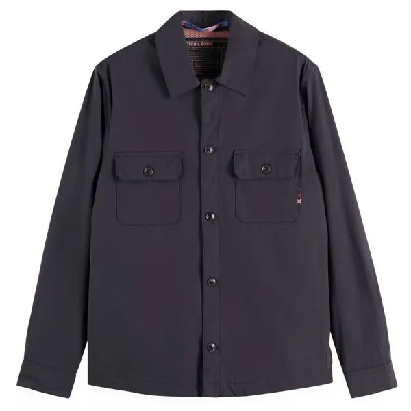 Куртка Scotch & Soda Nylon-Blend overshirt, серый
