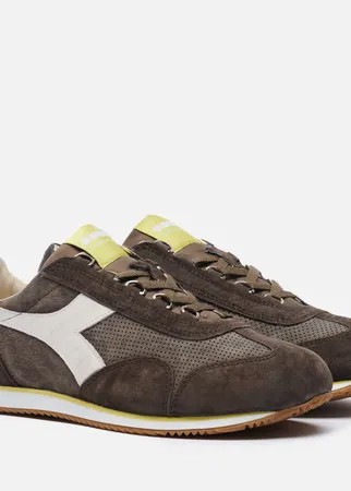 Мужские кроссовки Diadora Heritage Equipe Suede Stone Wash, цвет коричневый, размер 47 EU
