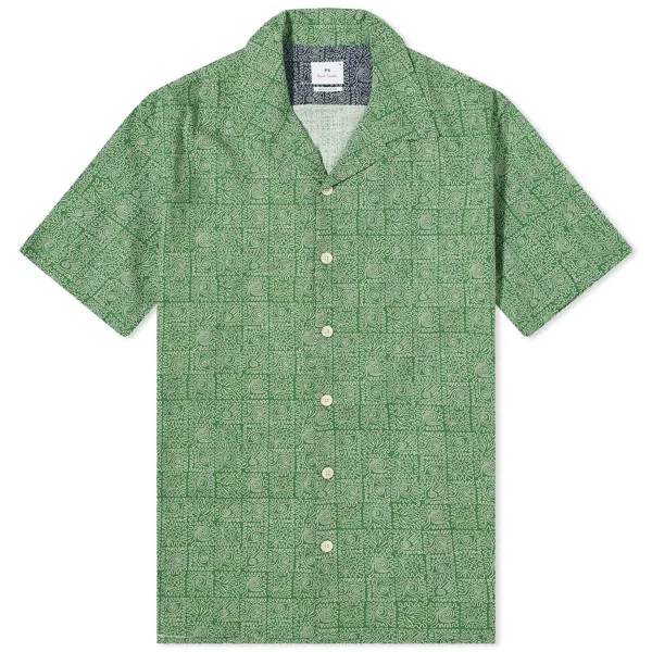 Рубашка с коротким рукавом Paul Smith Print Vacation Shirt, зеленый