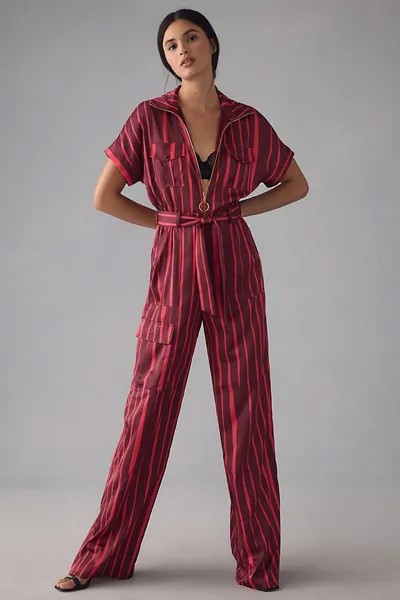 Комбинезон Hutch с молнией спереди, цвет wine stripe