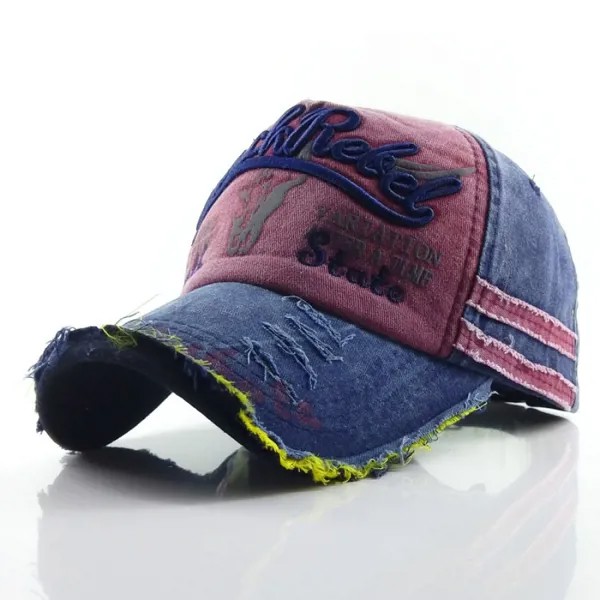 Старая бейсбольная кепка с головой быка вымытая шляпа шляпа от солнца бейсболка шляпа от солнца мужская и женская