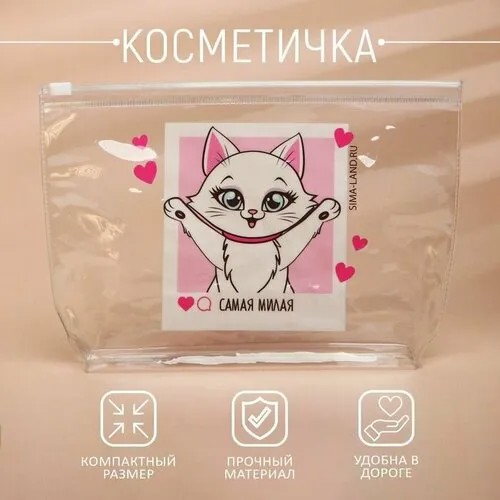 Косметичка 21х15, бесцветный