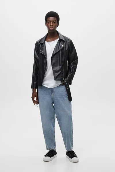 Джинсы-баллоны цветного кроя Pull&Bear, синий