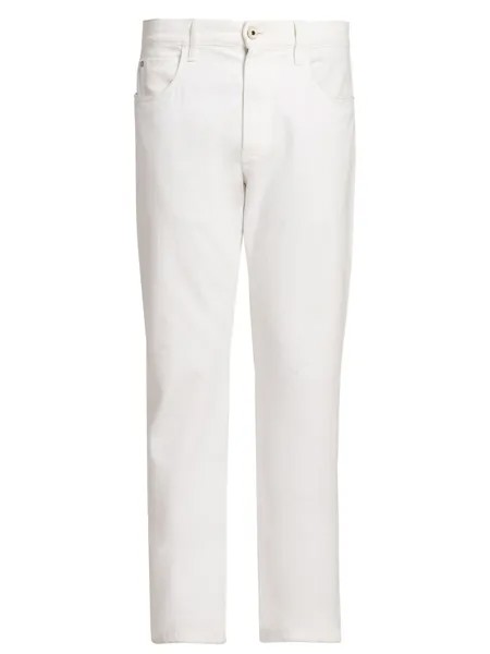 Джинсы Quarona с пятью карманами, окрашенные в Нью-Йорк Loro Piana, белый