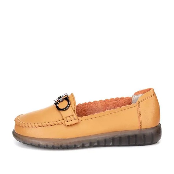 Мокасины женские MUNZ SHOES 40-12WA-169V желтые 38 RU