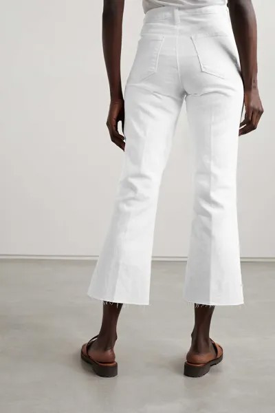 L'AGENCE укороченные расклешенные джинсы Kendra с высокой посадкой, белый