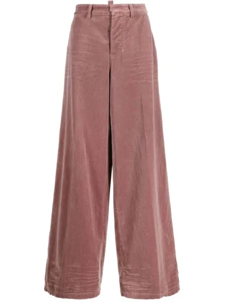 Dsquared2 широкие брюки Traveller, розовый
