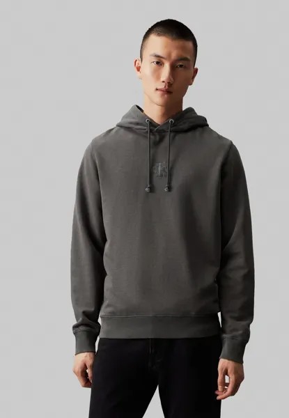 Джемпер с капюшоном WASHED MONOLOGO Calvin Klein, черный