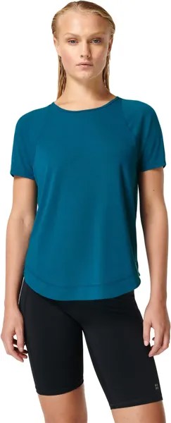 Топ с короткими рукавами Breathe Easy Sweaty Betty, цвет Cascade Blue