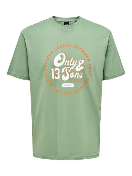 Футболка Only & Sons, зеленый
