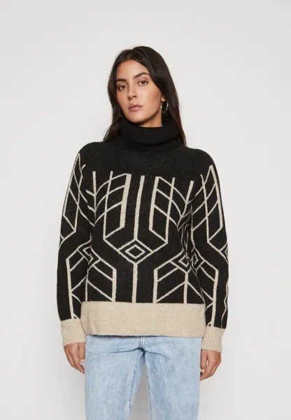 Свитшот ONLY ONLLISSY ROLLNECK, цвет black/pumice stone