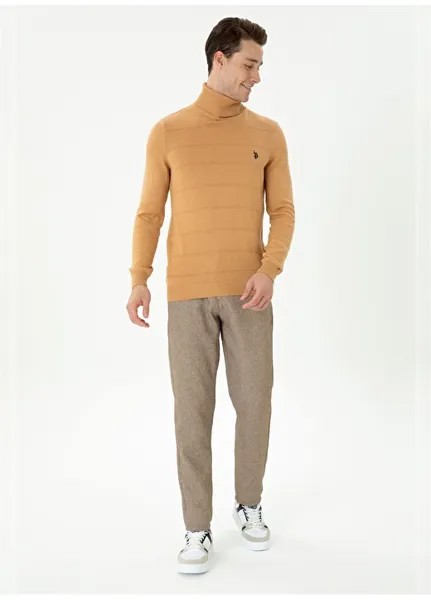Мужские брюки морковного цвета с нормальной талией и нормальной талией U.S. Polo Assn.