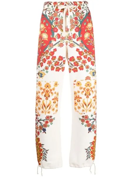 ETRO спортивные брюки с цветочным принтом, белый