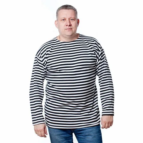 Лонгслив БЕРТА, размер 56-58, , белый, черный