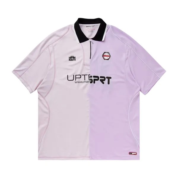 Топ Martine Rose Half And Half Football Top, фиолетовый