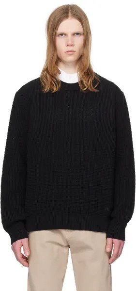 Черный свитер свободного кроя Hugo, цвет Black