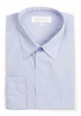 Мужская классическая рубашка Marquis классического кроя светло-синего цвета из смесового хлопка