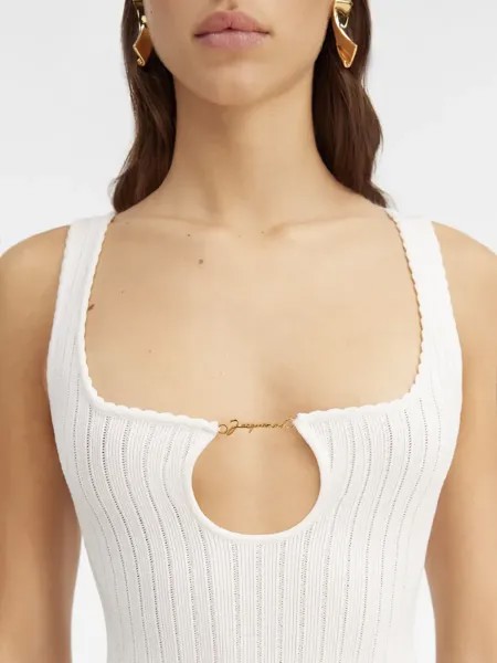 Фестончатое мини-платье Sierra Jacquemus, белый